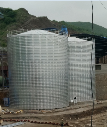 弋阳粮食钢板仓的安装全过程不用热焊接